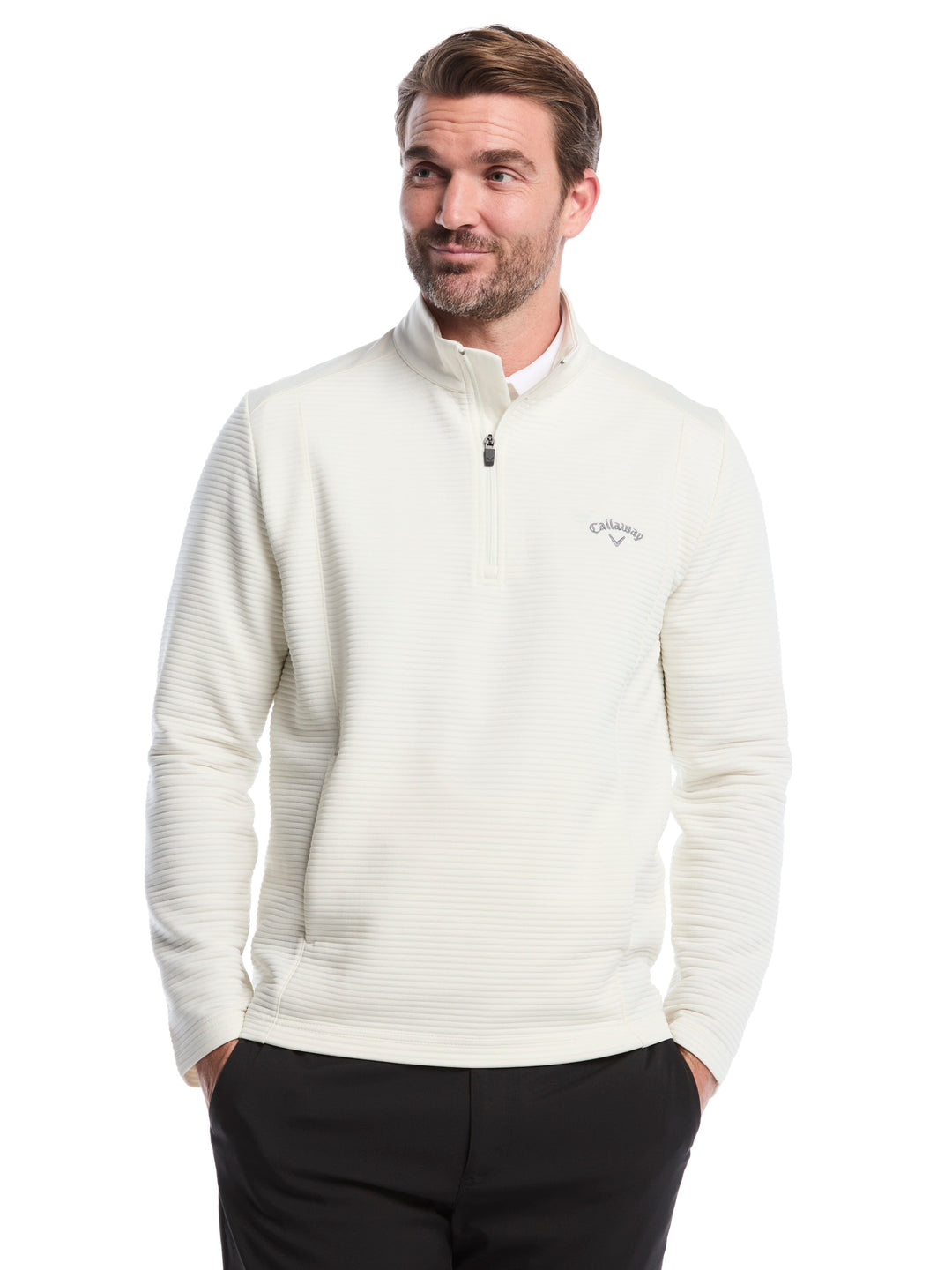 Ottoman Quarter Zip Golf Base Layer (White Onyx) 