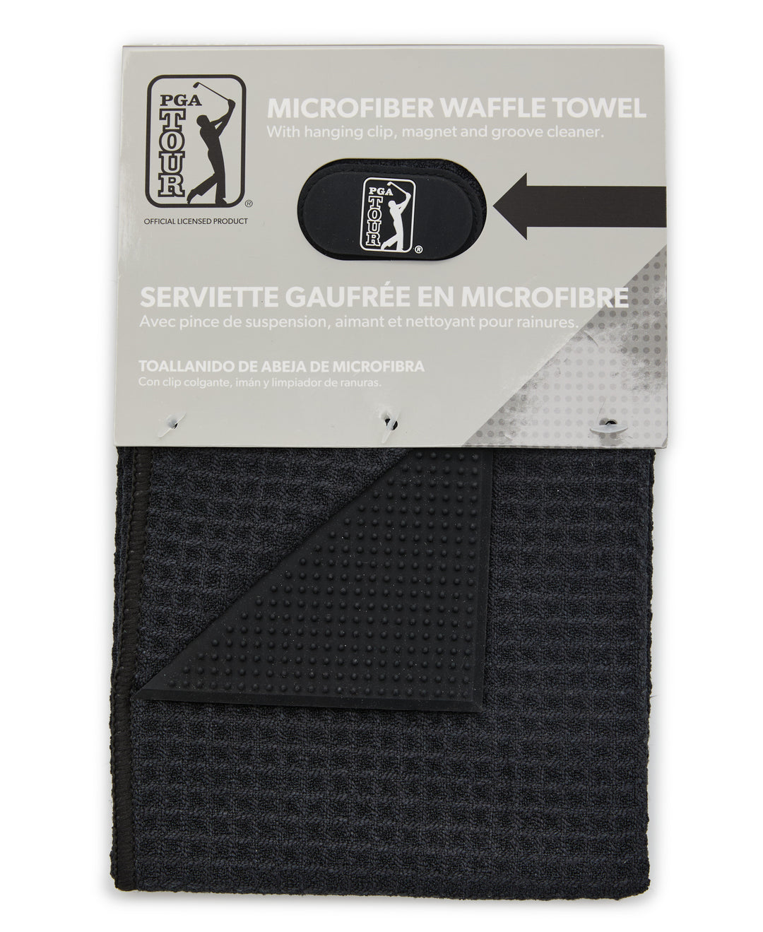 PGAT Solid Waffle Magnet Towel (Caviar) 