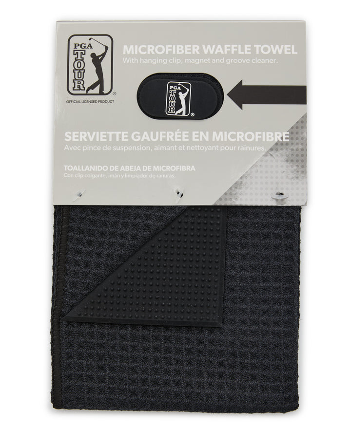 PGAT Solid Waffle Magnet Towel (Caviar) 