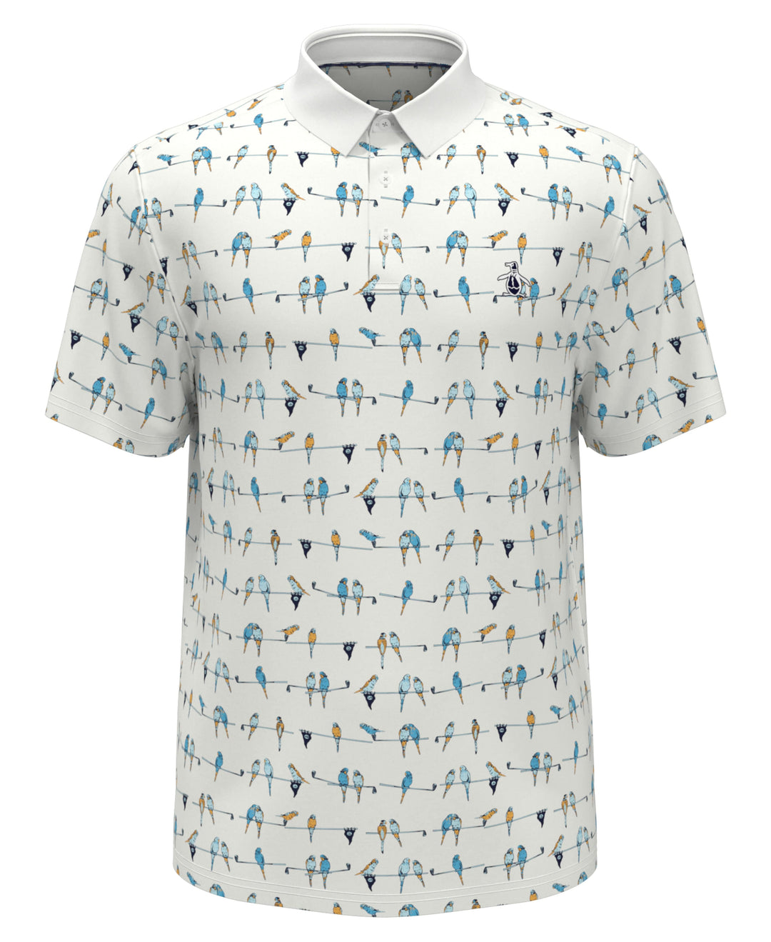Parrot's Club Print Polo (Bright White) 