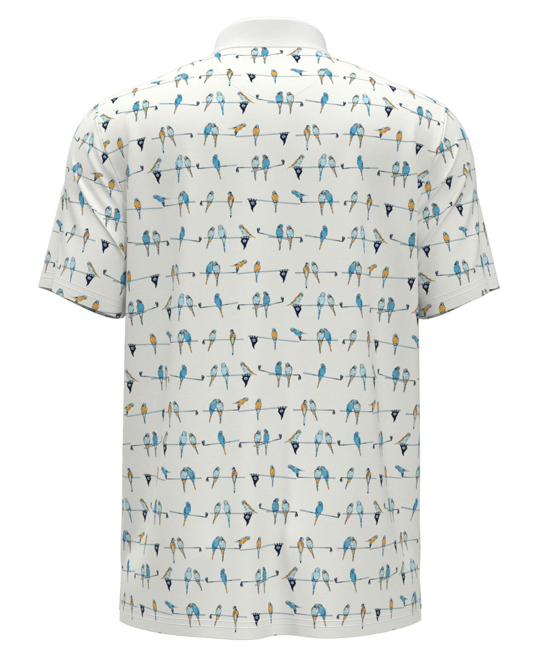 Parrot's Club Print Polo (Bright White) 