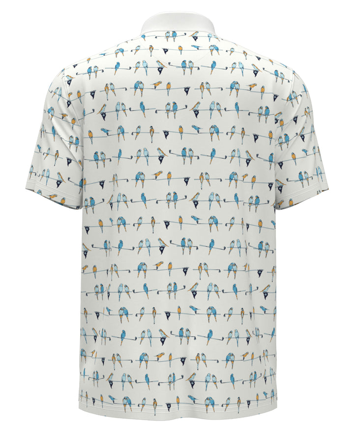 Parrot's Club Print Polo (Bright White) 