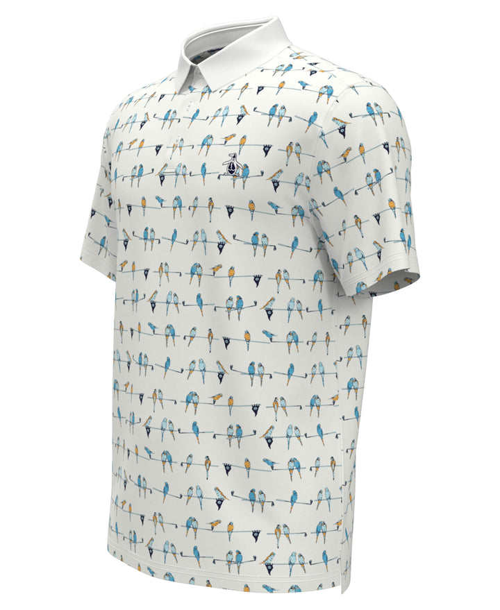 Parrot's Club Print Polo (Bright White) 