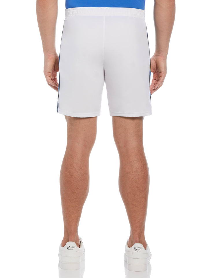 Men's Performance Mixed Media Tennis Shorts (Bright White) 