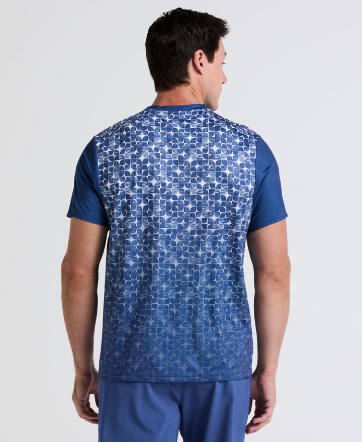 Performance Ombre Block Tennis Tee (True Navy) 