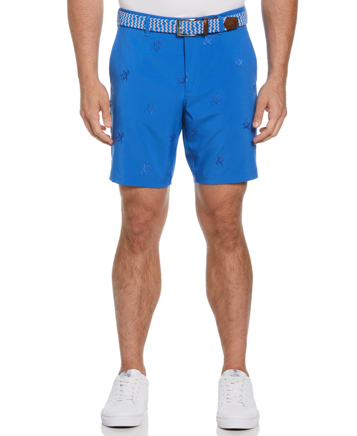 Pete Embroidered Flat Front Golf Shorts (Nebulas) 