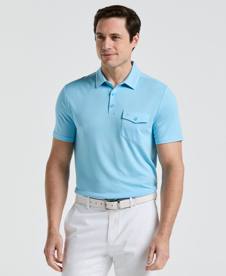 Pete's Fine Line Golf Polo (Blue Grotto) 