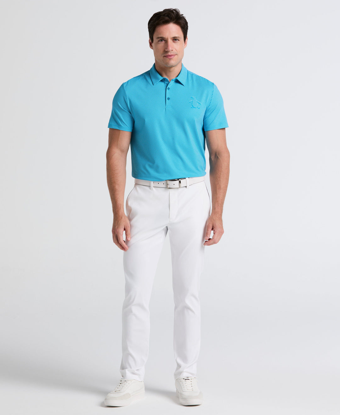 3D Pete's Novelty Print Golf Polo (Caribbean Sea) 