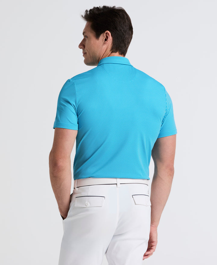 3D Pete's Novelty Print Golf Polo (Caribbean Sea) 