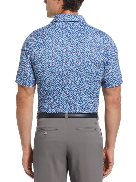 Polaroid Confetti Print Golf Polo (Galaxy Blue) 