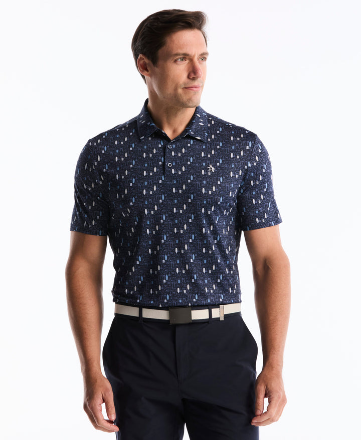Printed Bartender Golf Polo (Black Iris) 