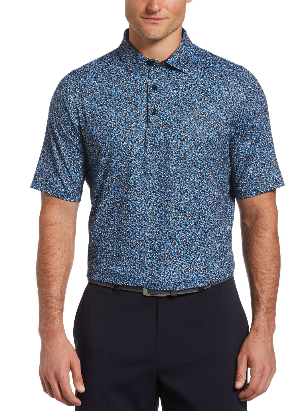 Men's Printed Marled Golf Polo