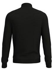 Quarter Zip Blended Merino Jumper (Black Ink) 