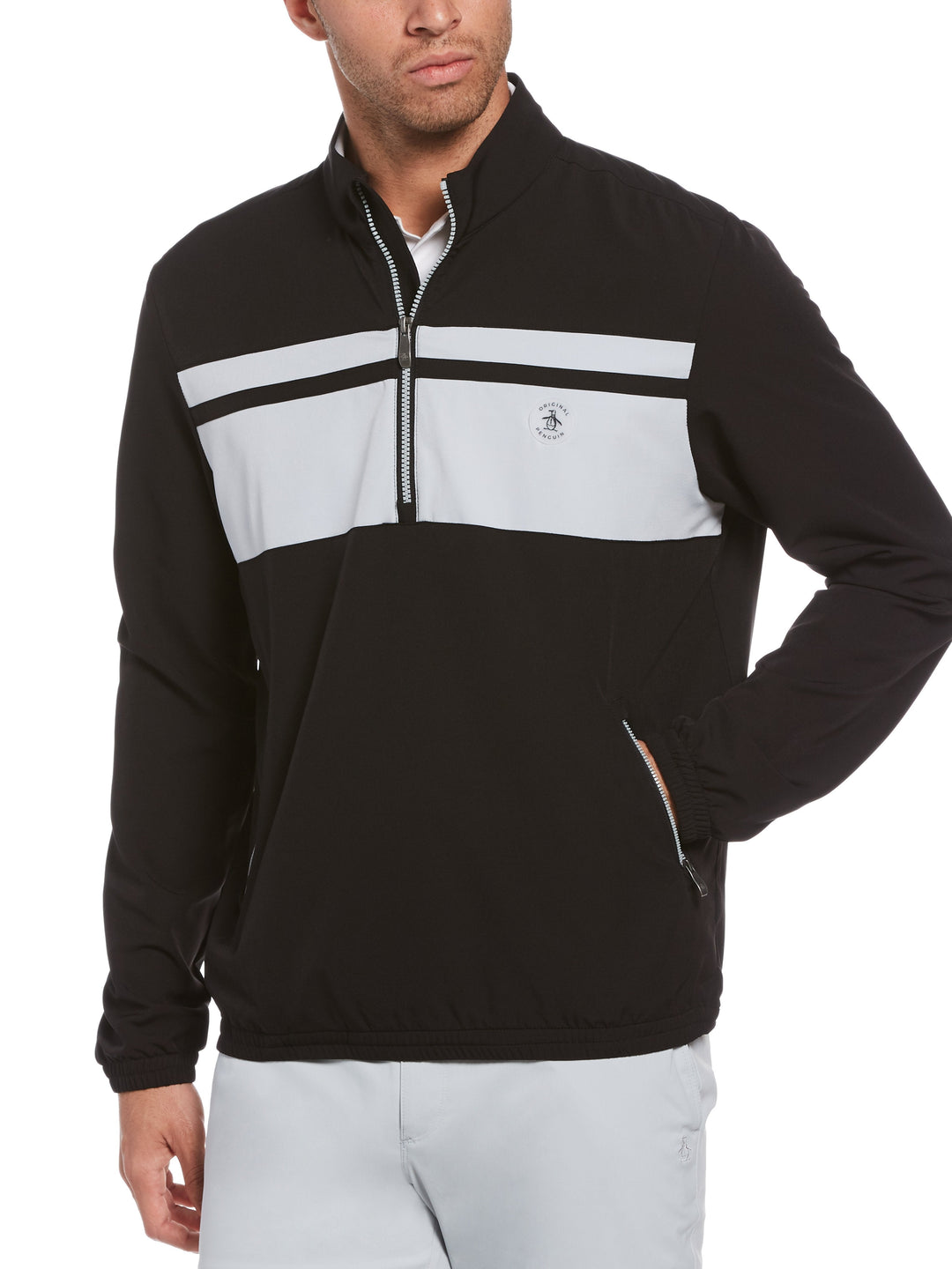 Men's Quarter Zip Color Block Golf Jacket
