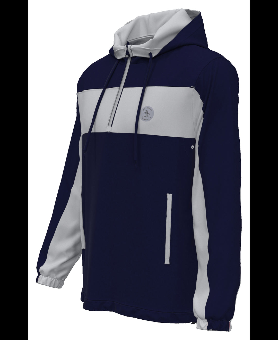 1/4 Zip Color Block Golf Windbreaker Jacket (Black Iris/Pearl Bl) 
