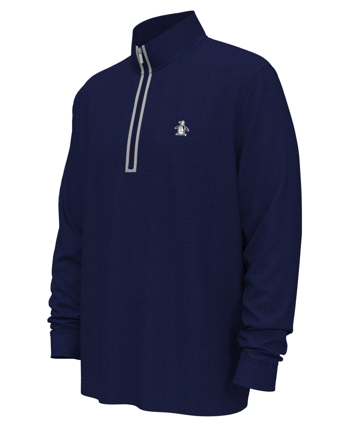 1/4 Zip Golf Pullover (Black Iris Bijou Hthr) 