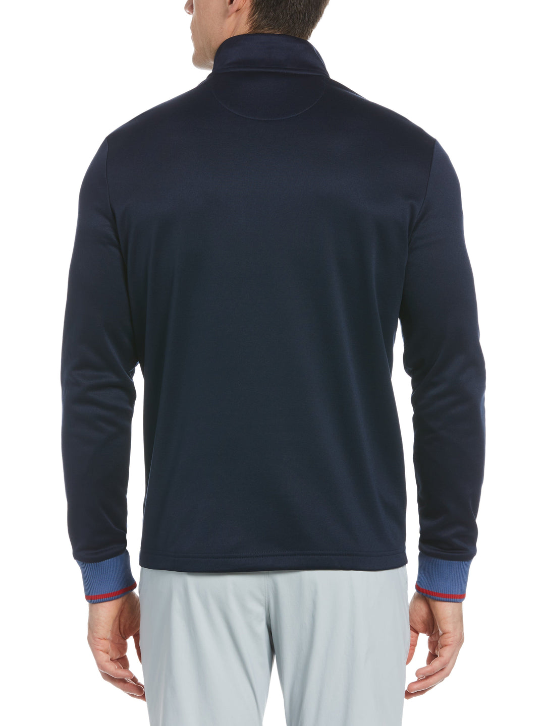 Quarter Zip Mock Neck Golf Pullover (Black Iris) 