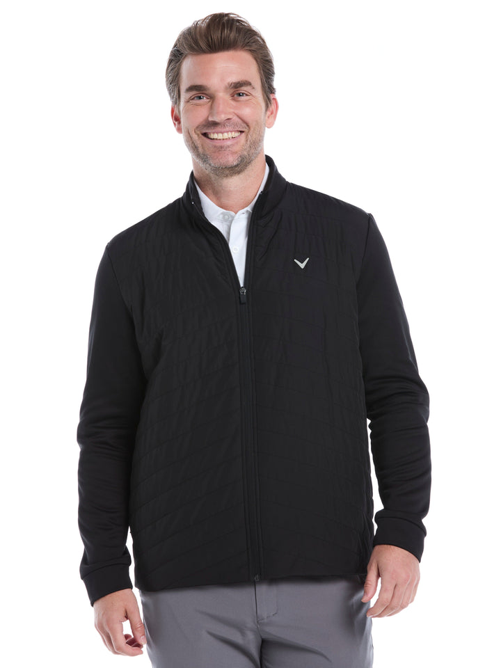 Men's Quilted Puffer Full Zip Golf Jacket