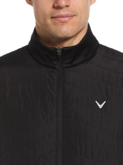 Quilted Puffer Full Zip Golf Vest (Caviar) 