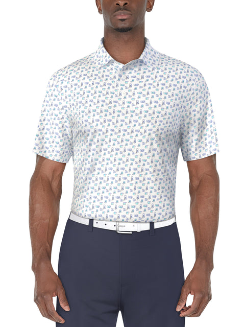 REFRESHMENTS PRINTED POLO (Bright White) 