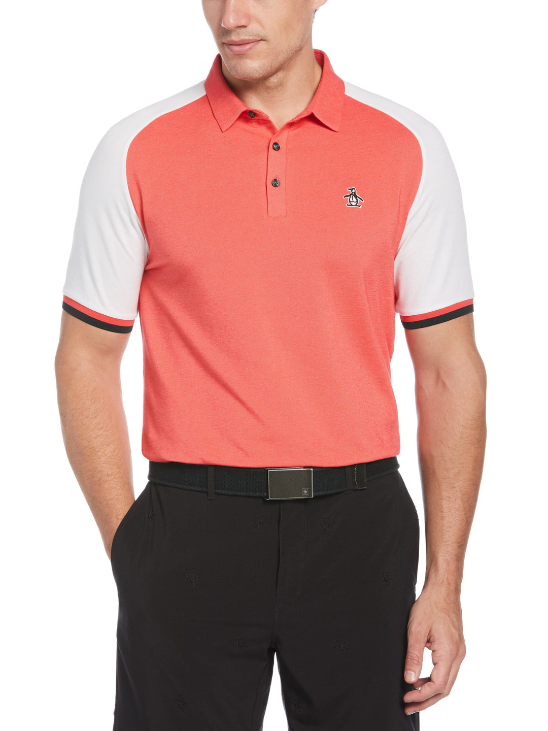 Men's Raglan Color Block Golf Polo