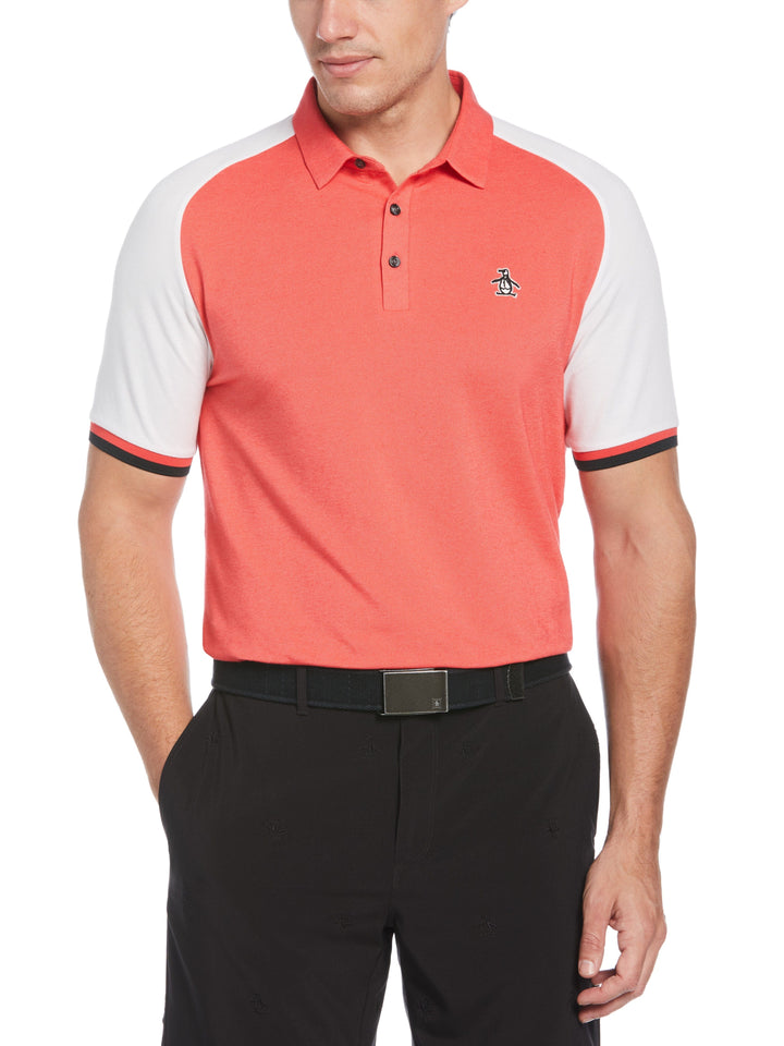 Men's Raglan Color Block Golf Polo