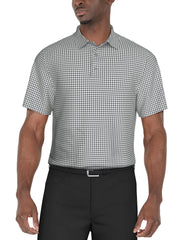 Regimental Geo Print Golf Polo (Iron Gate) 