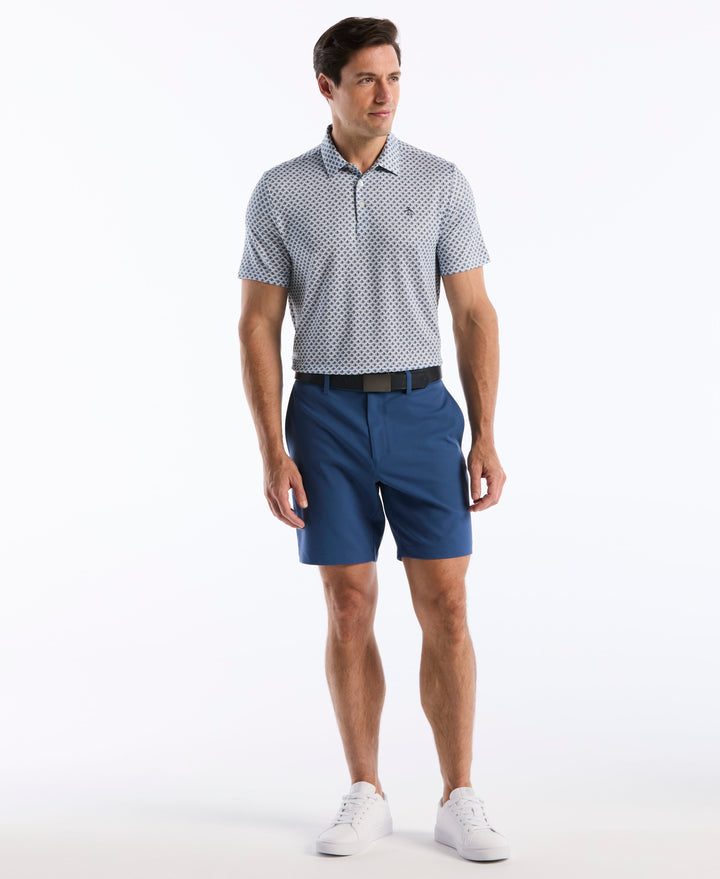 Retro Geometric Print Polo (Black Iris) 
