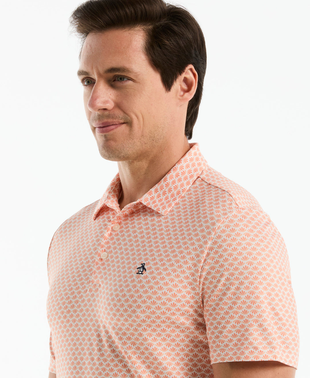 Men's Retro Geometric Print Polo