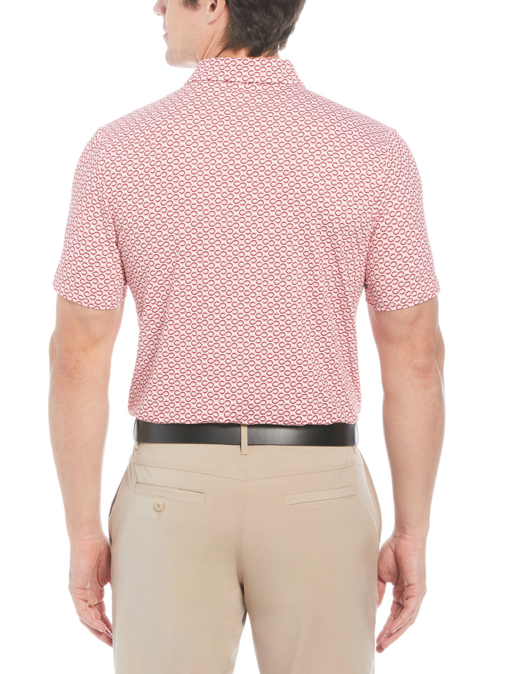 Men's Short Sleeve All-Over Heritage Geo Print Polo