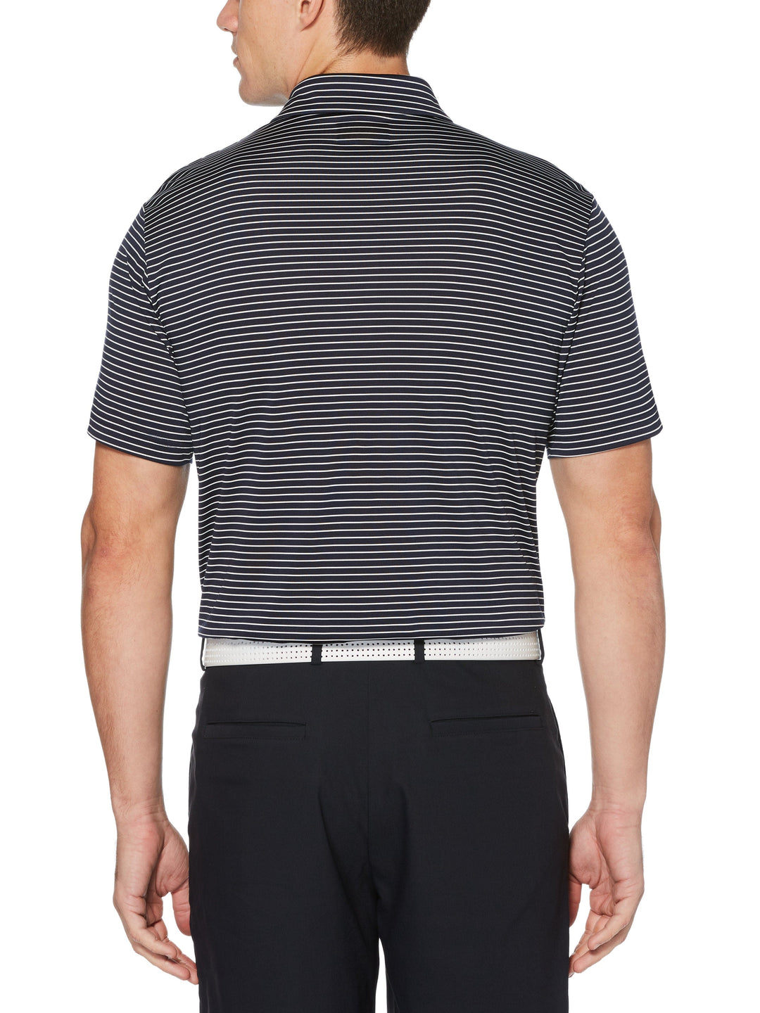 Men's Short Sleeve Feeder Stripe Polo Golf Shirt