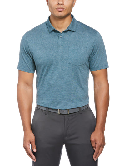 Men's Short Sleeve Fine Line Eco Polo With Pocket