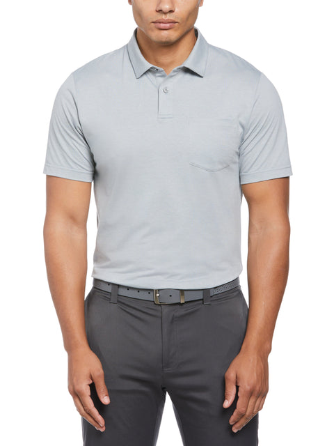 Men's Short Sleeve Fine Line Eco Polo With Pocket