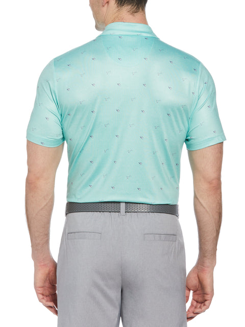 Short Sleeve Hats Off Conversational Polo (Ocean Wave) 