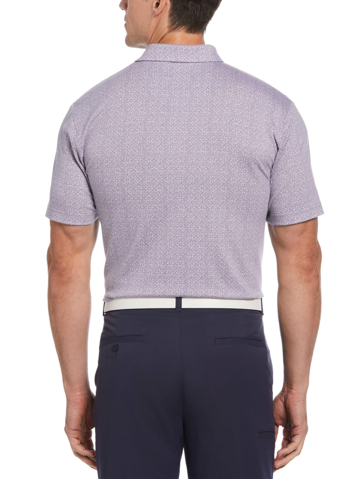 Men's Short Sleeve Medallion Print Polo