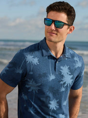 Men's Short Sleeve Oversized Palms Print Polo