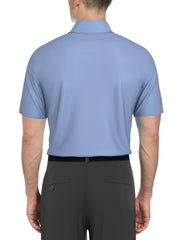 Short Sleeve Solid Texture Polo (Bel Air Blue) 