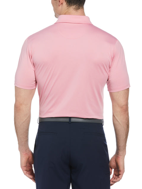 Short Sleeve Solid Texture Polo (Sea Pink) 