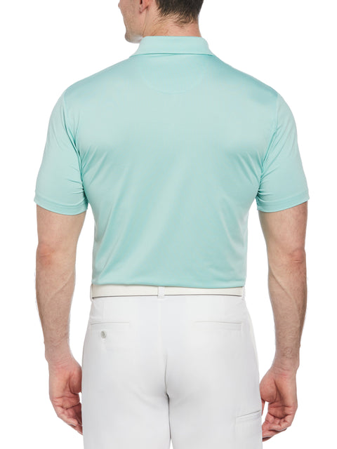 Short Sleeve Solid Texture Polo (Ocean Wave) 