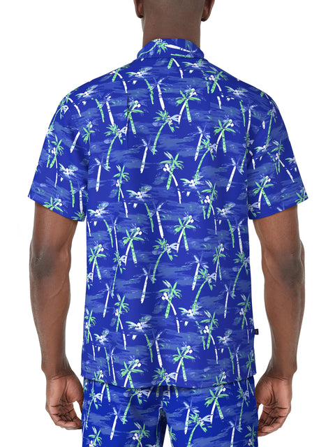 SS WATERCOLOR PALM TREES PRINTED (Princess Blue) 