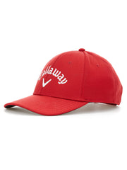 Side Crested Structured Golf Hat (Red) 