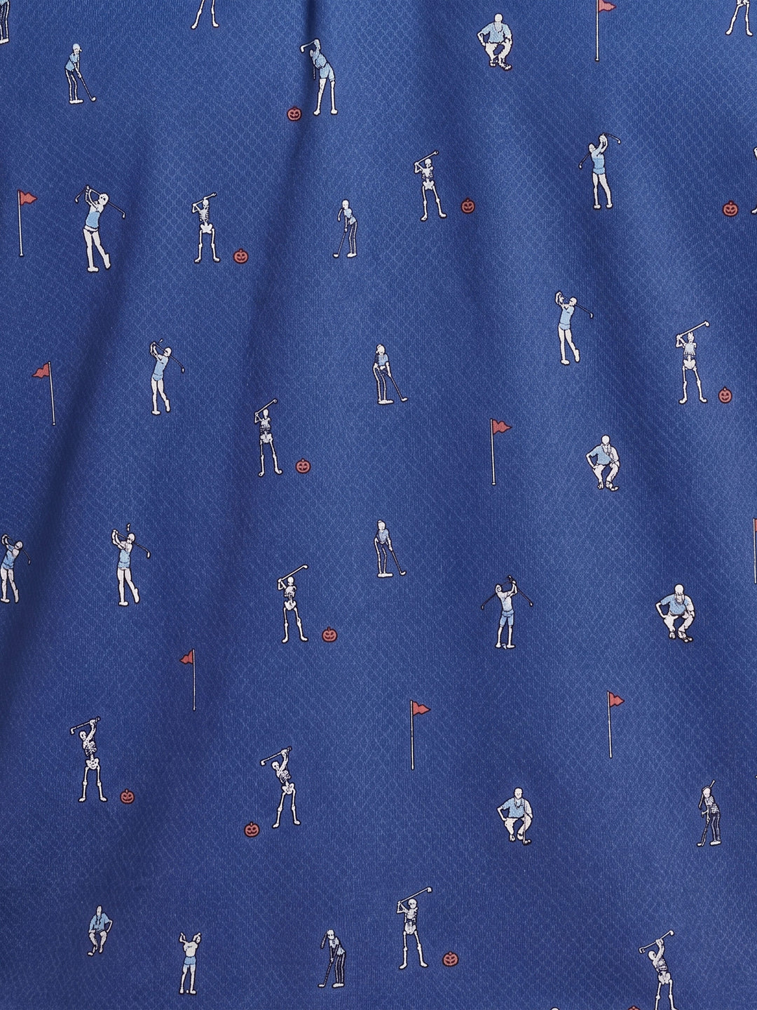 Men's Skeleton Golfer Novelty Print Polo