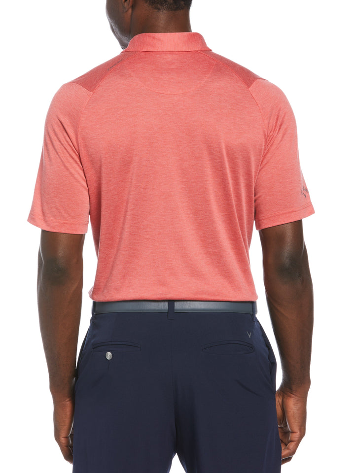 Soft Touch Color Block Golf Polo (Teaberry Htr) 