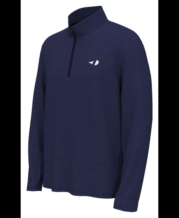 Solar 1/4 Zip Tennis Shirt (Peacoat Htr) 