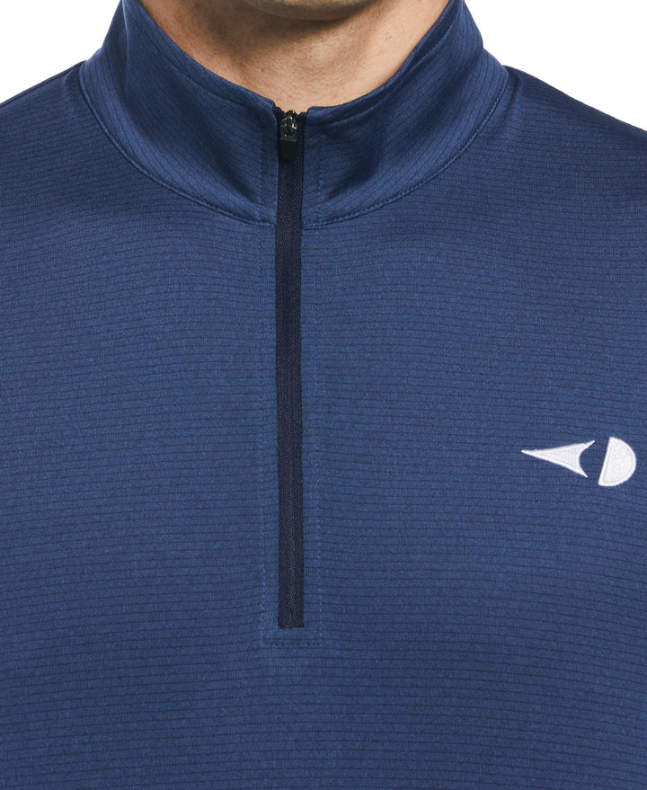 Solar 1/4 Zip Tennis Shirt (Peacoat Htr) 