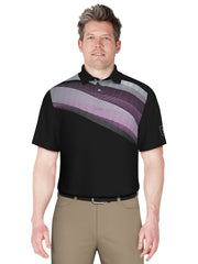 Solarized Asymmetric Print Golf Polo (Caviar) 