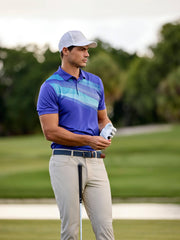 Men's Solarized Asymmetric Print Golf Polo