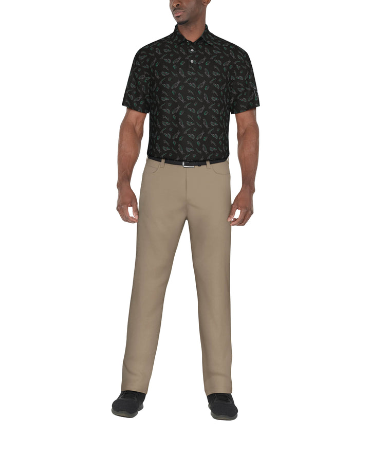 Solarized Golf Print Golf Polo (Caviar) 