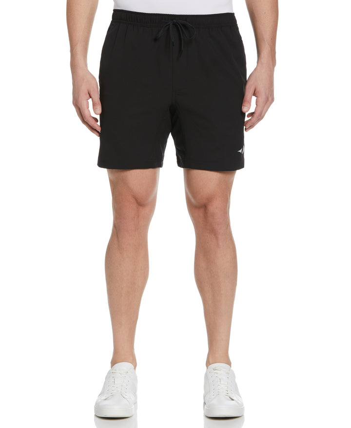 Solid 7" Athletic Short with Drawstring (Caviar) 