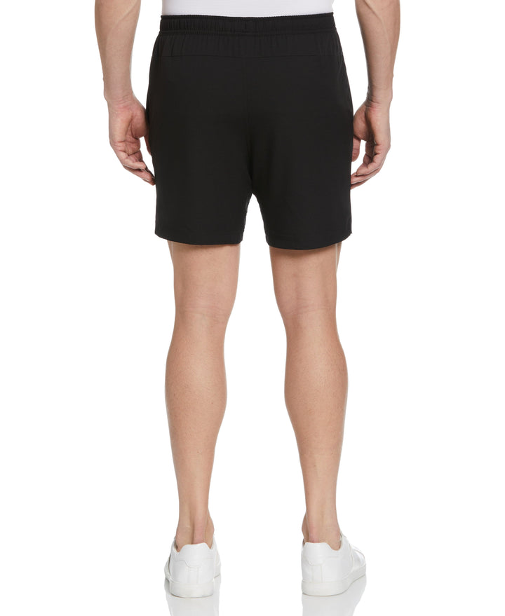Solid 7" Athletic Short with Drawstring (Caviar) 